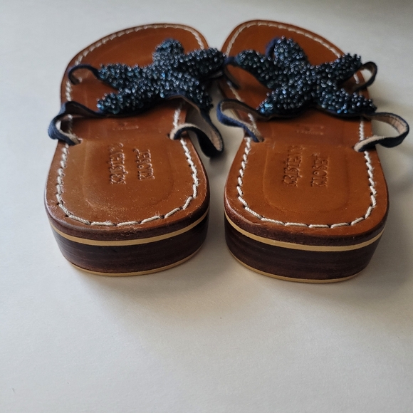 Kristen's Kloset Women's Blue Beaded and Sequins Starfish Sandals Size 7 - Picture 4 of 5